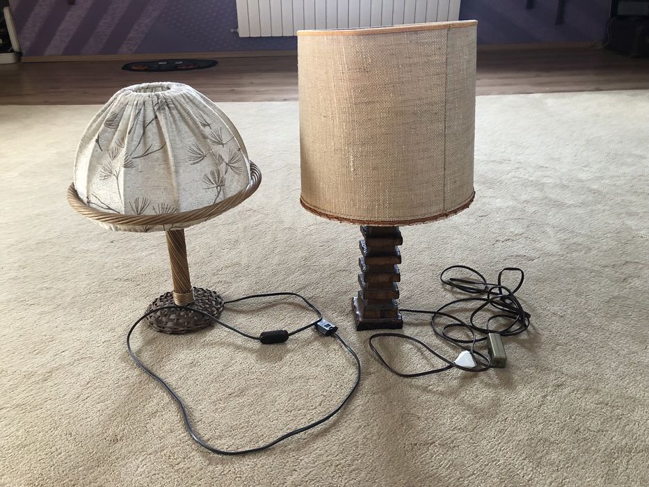 Veioza, rustica,  lampa din lemn, deosebita, vintage