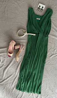 Rochie plisata verde S-M