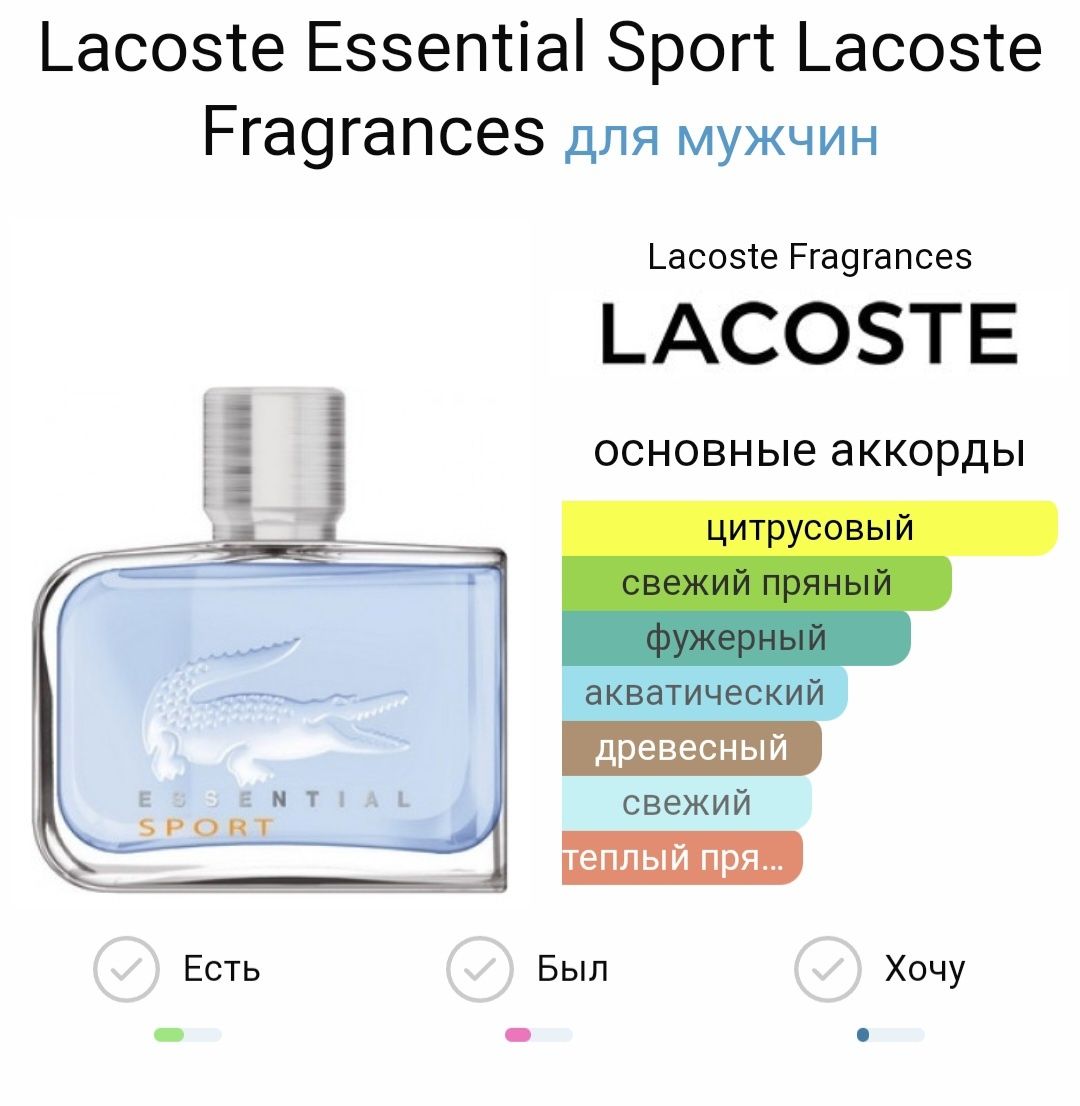 Lacoste Essential Sport Lacoste
Fragrances