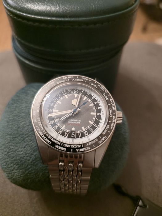 San Martin SN0116 Japan NH34 GMT World Timer Men