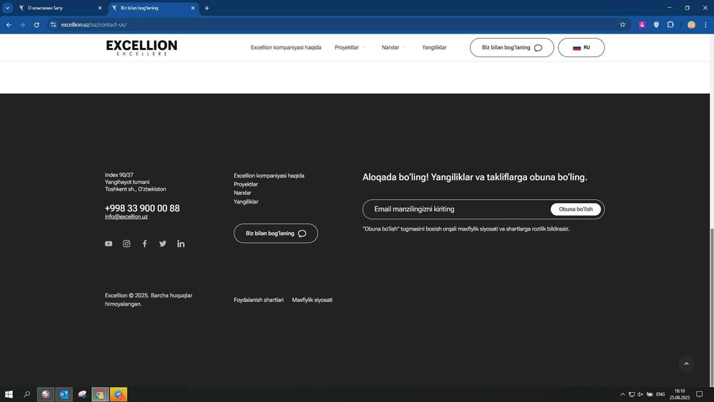 Web-sayt va IT xizmatlari — Sizning biznesingizga zamonaviy yechimlar