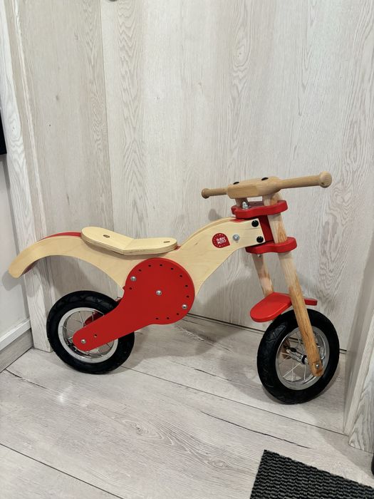 Motocicleta din lemn fara pedale 2-5 ani