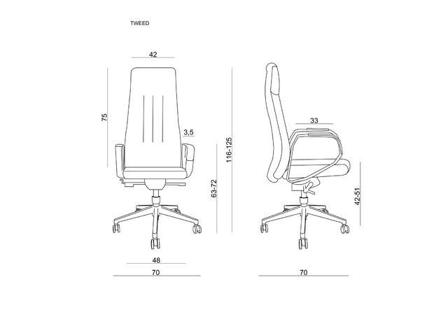 Scaun de birou managerial - piele ecologică