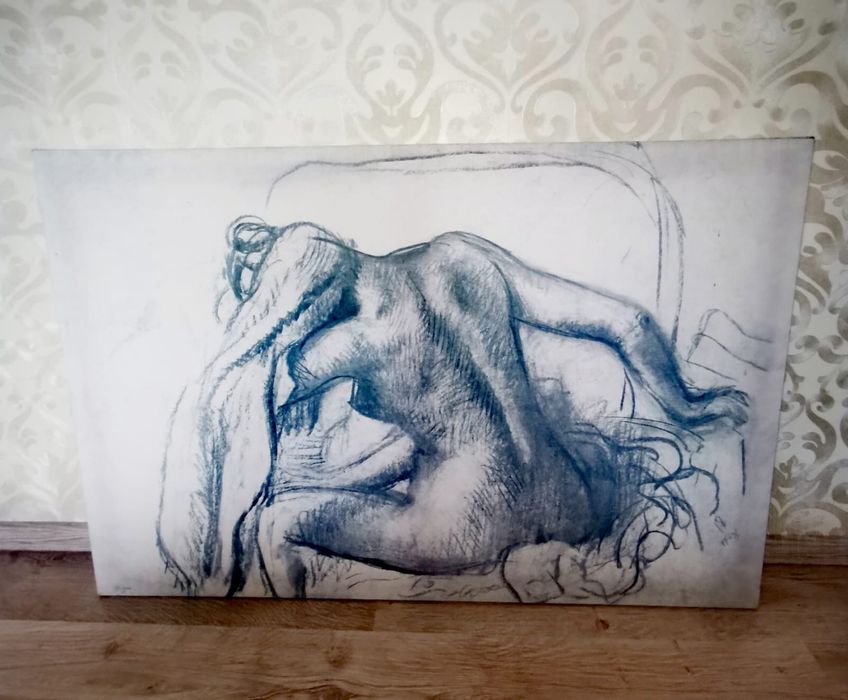 Картина от две части абстрактно изкуство RED 1  Verbeek-Van Den Broek