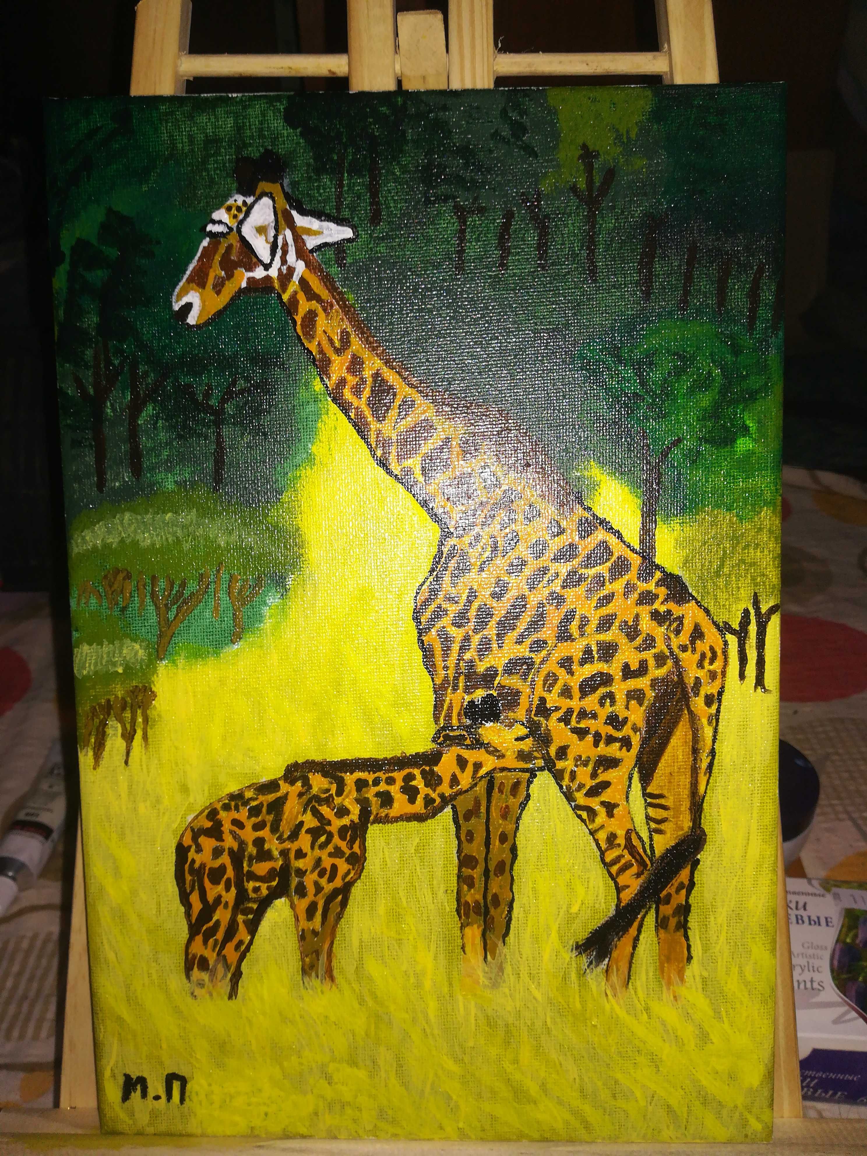 Картина- Жирафи в саваната