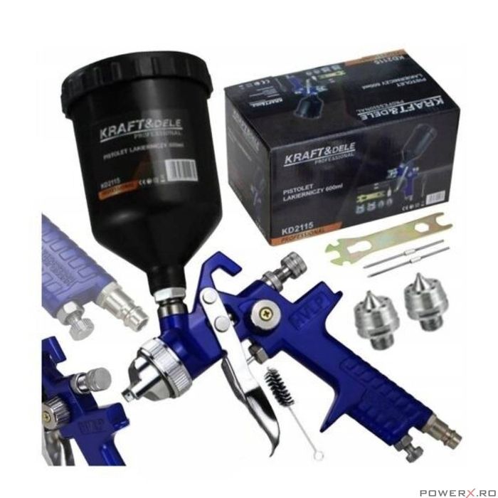Pistol pentru vopsit, capacitate rezervor 600 ml, diametru duza 1,4 mm