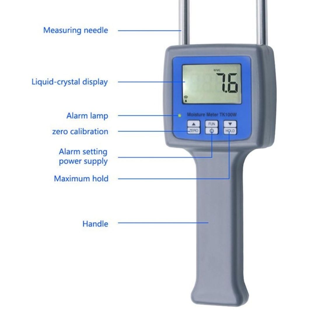 TK100W - Yuqori aniqlikdagi professional namlik o'lchovchi gigrometer