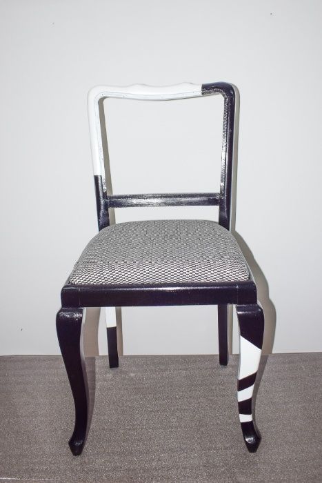 scaune arlechin alb-negru