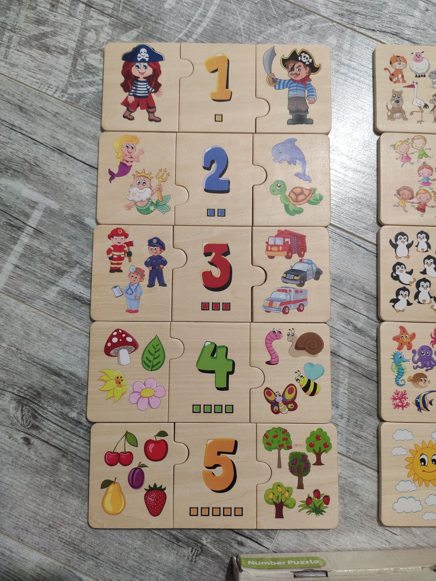 Puzzle din lemn Cifrele