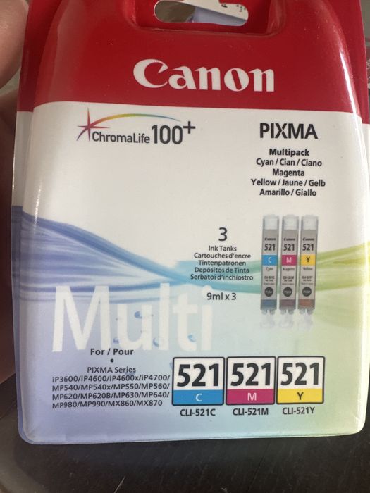 Canon pixuma 521 c m y