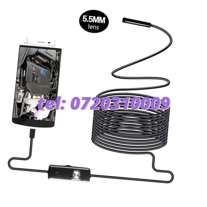 Camera Tip Endoscop 55mm 2m Pentru Android
