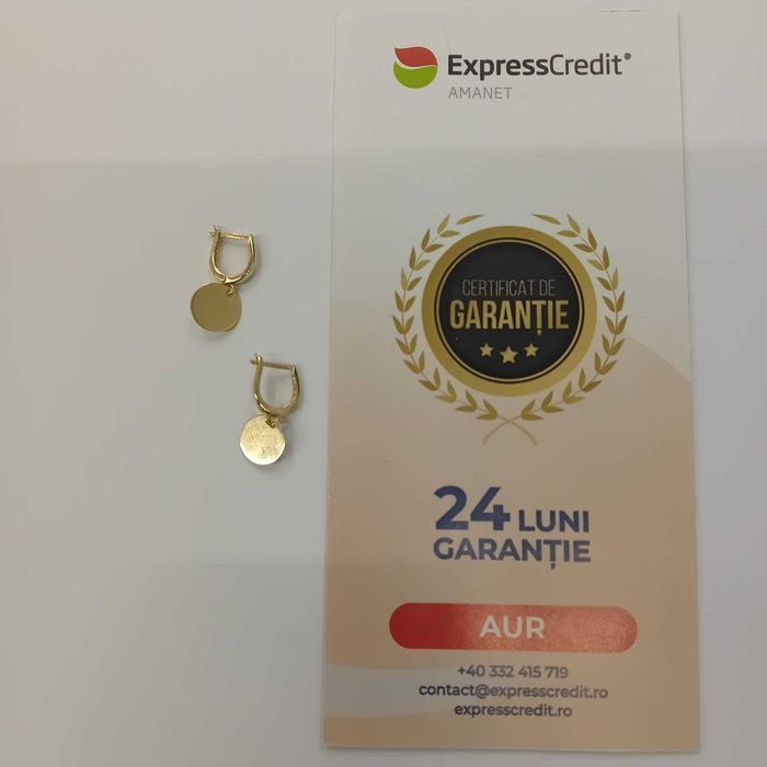 Cercei aur 14k 1.85g (ag49 Esplanada b.6475) * 2 ani garantie