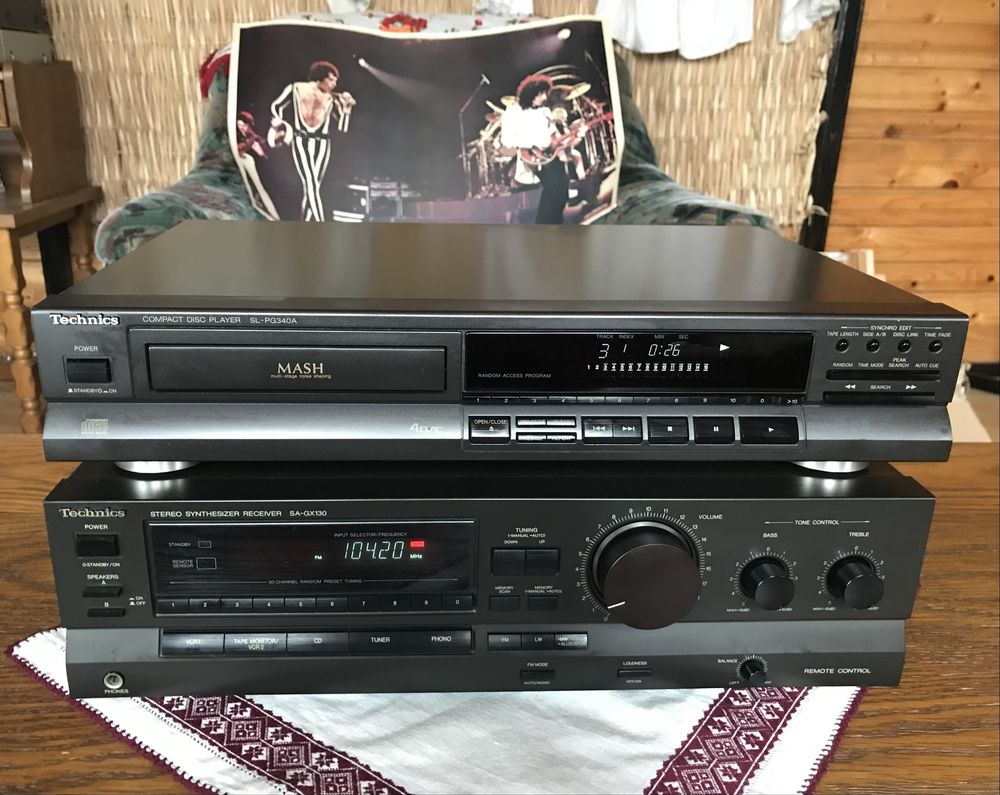 Technics-amplificator si cd player