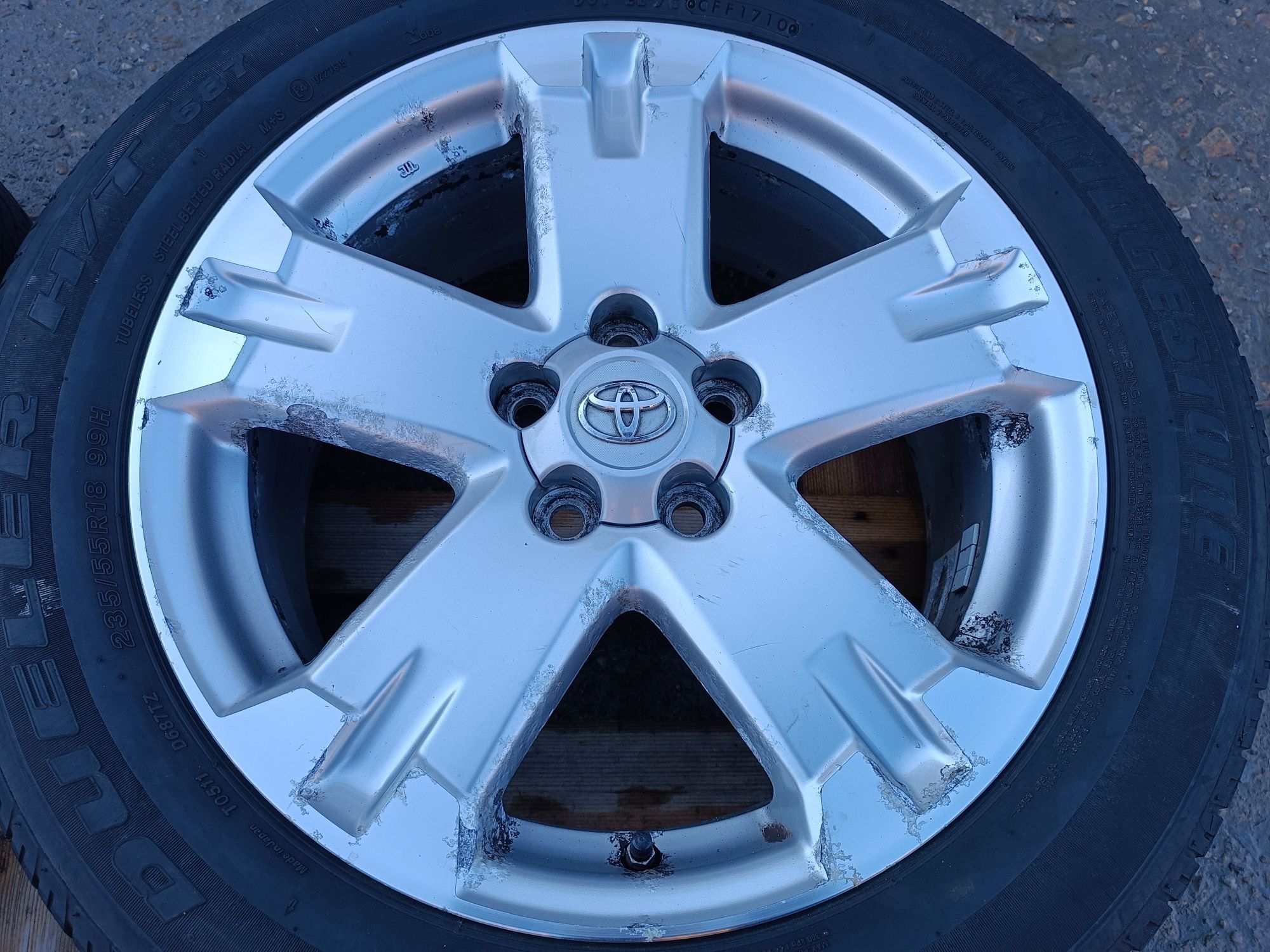 Лети джанти 18ки 5х114.3 Toyota + гуми 235/55/18 Bridgestone