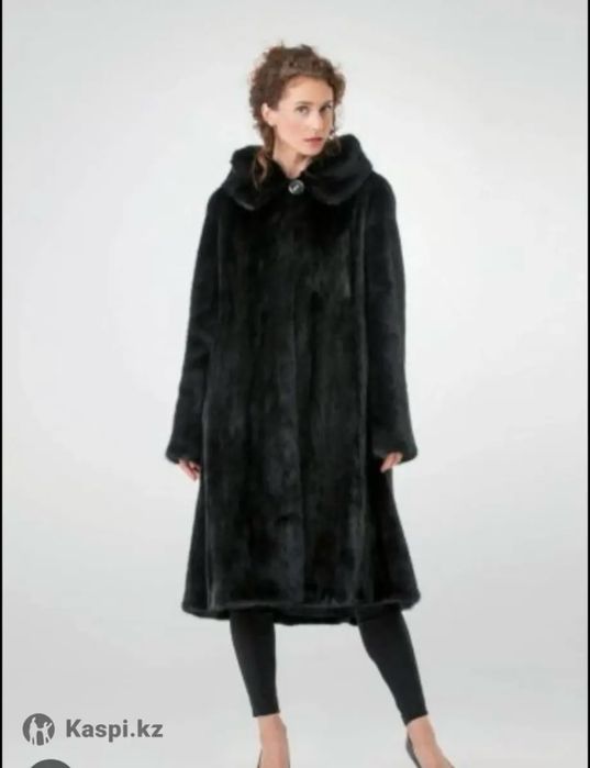 Норковая шуба черная