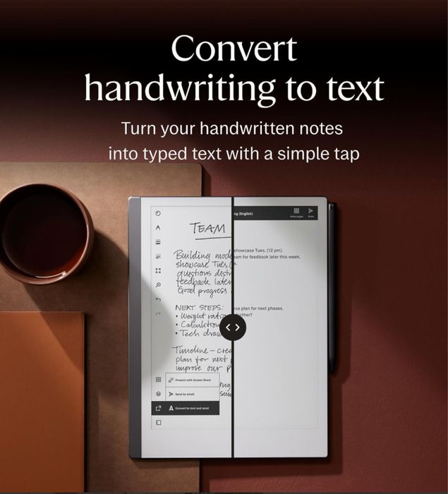 reMarkable 2 + Marker Plus + Leather Folio (Mosaic weave)