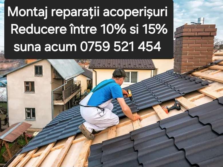 Reparati acoperișuri montaj Tablă Bilka Dulgheri Hidroizolații