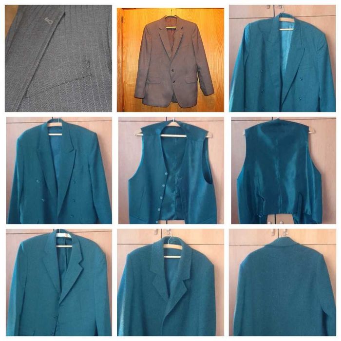 Пиджак мужской несколько видов, жилет костюма р.48-54. Костюм разм. 50