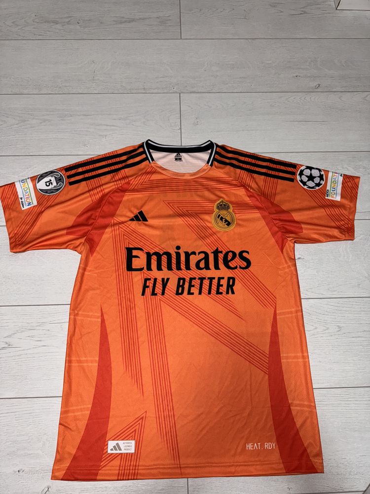 Tricou Real Madrid  Portocaliu XL Adidas Fotbal Mbappe
