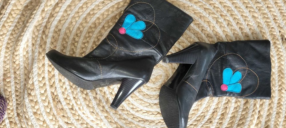 бутикови ботуши от естествена кожа