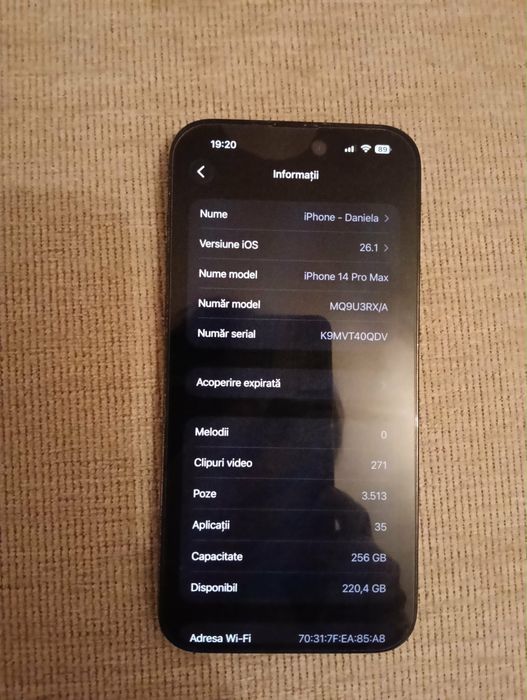 Iphone 14 pro max 256