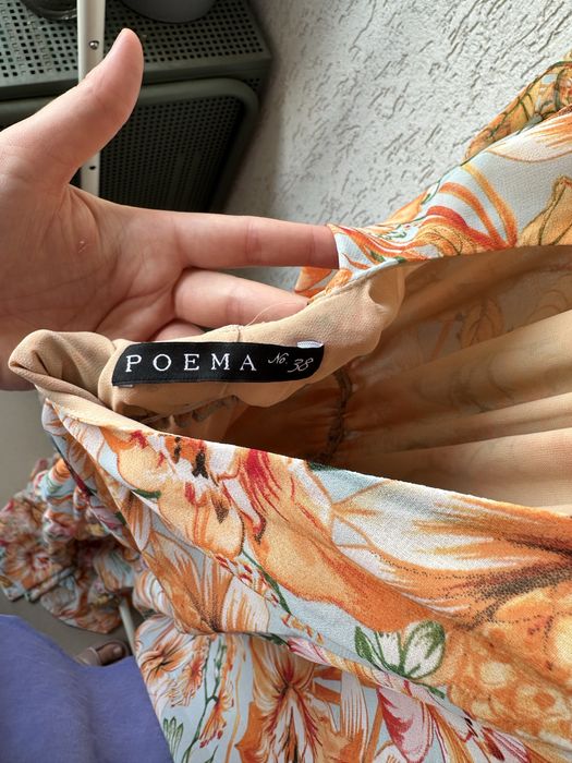 Rochie elegantă lungă, Poema, mărimea 38, material floral