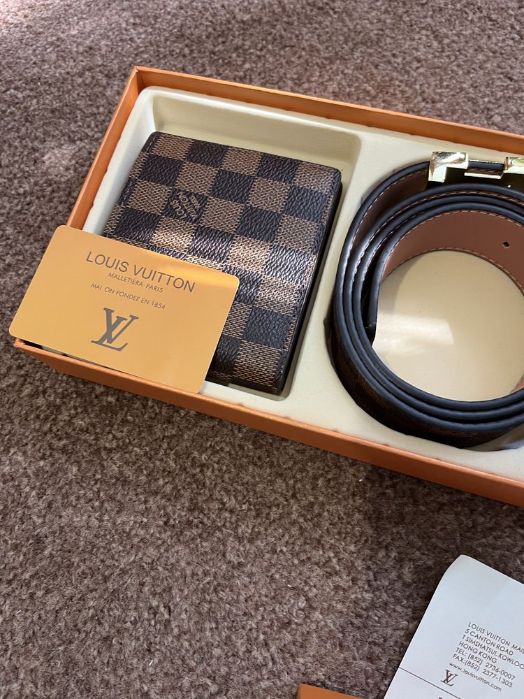 Бокс сет Louis Vuitton колан и портмоне