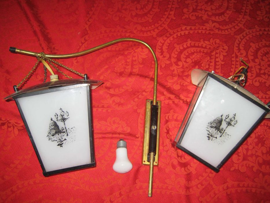 Люстра Светильники 1970 года  Бра СССР Ленинград Латунь Пара