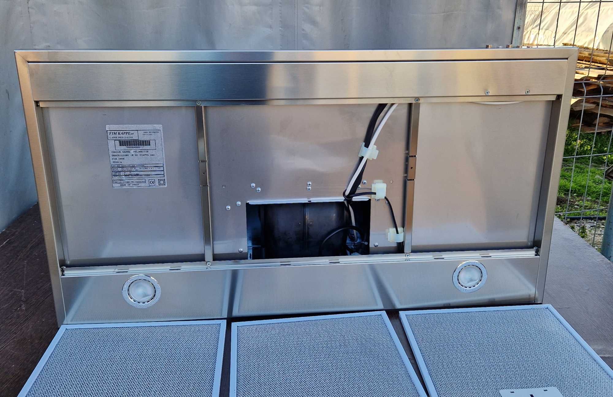 Hota de bucatarie, import Italia, noua, outlet, 90/60/48, inox