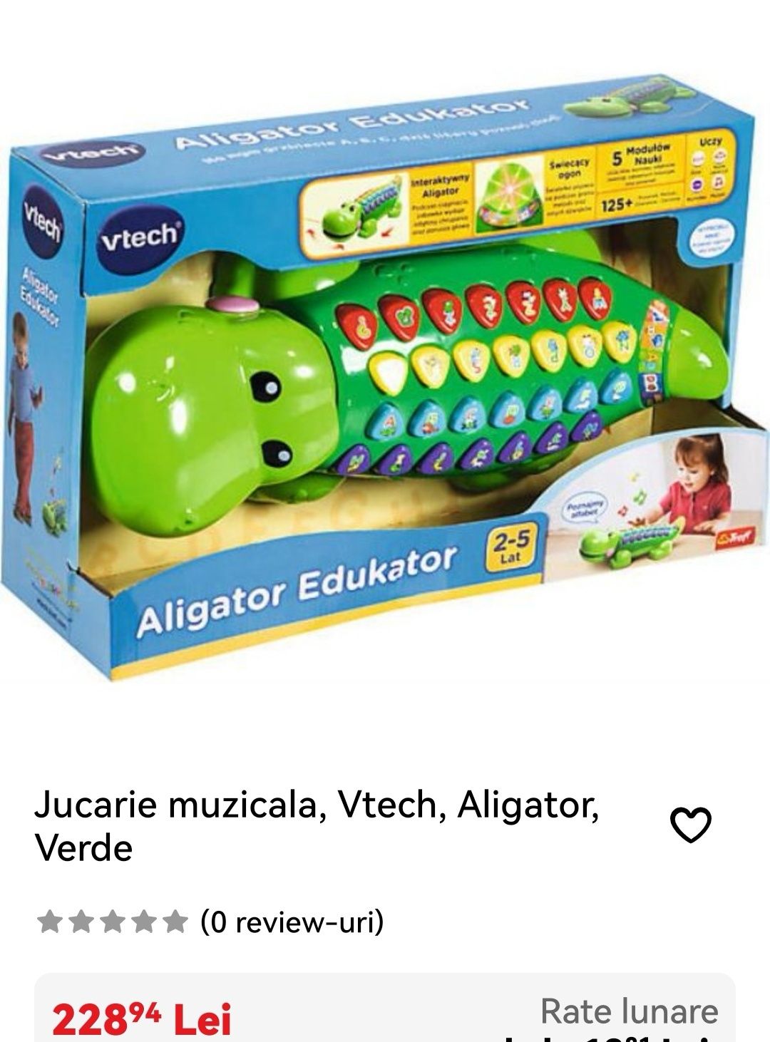 Aligator muzical vtech cu alfabet-  enlg