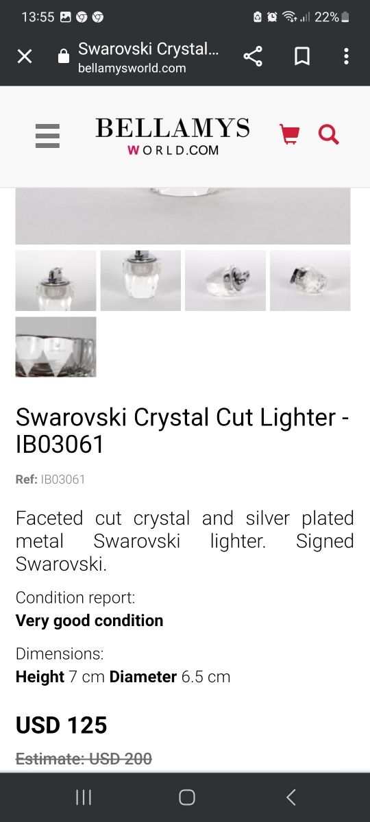 Bricheta birou Swarovski din  cristal, vintage, de colectie