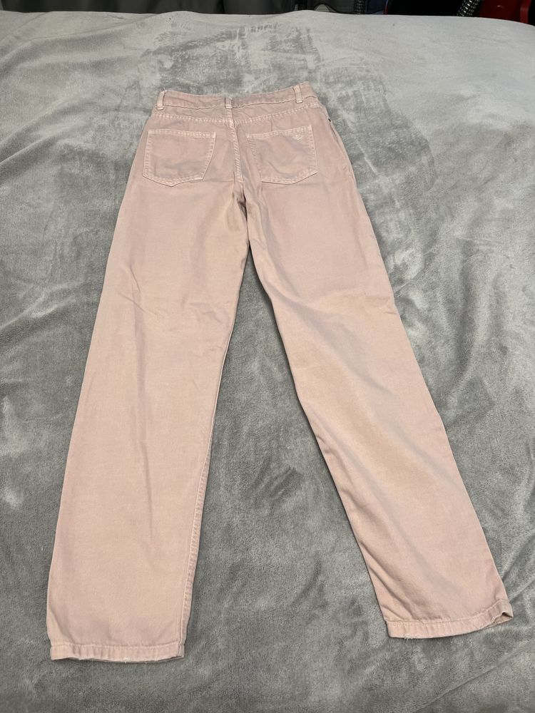 Дънки tally weijl wide leg jeans pink 34-xs