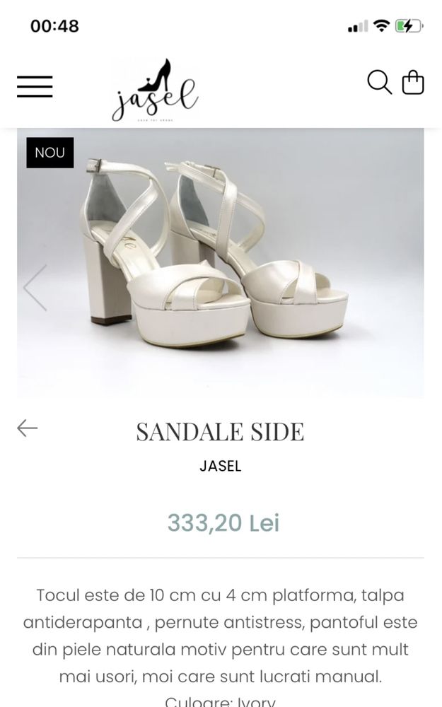 Sandale mireasa Jasel