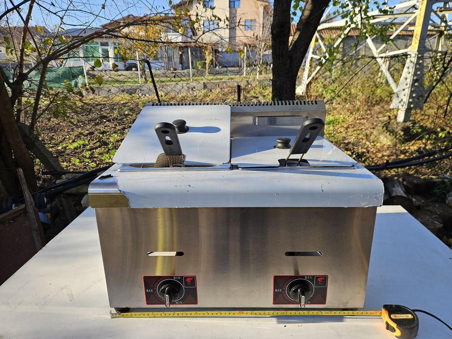 Фритюрник на Газ 2х5 литра Нови Цена 450лв.