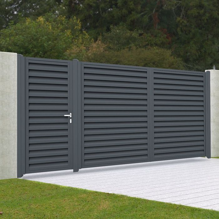 Construim garduri si porti din sipca metalica, panouri stil jaluzele,