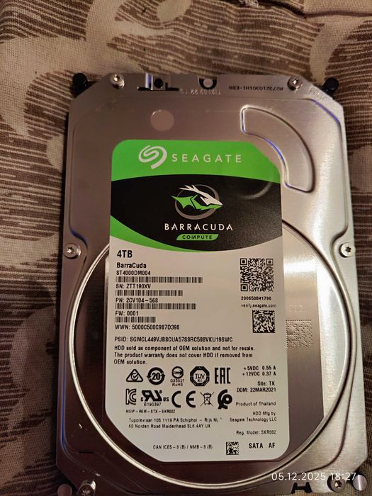Хард диск 4TB Seagate Baracuda Compute 256MB, 5400RPM