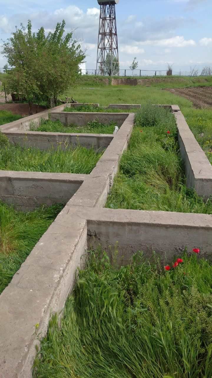 Ohangaron tumanida 8 sotix 2 xonasi bitgan 6 xonaga fundament qilingan