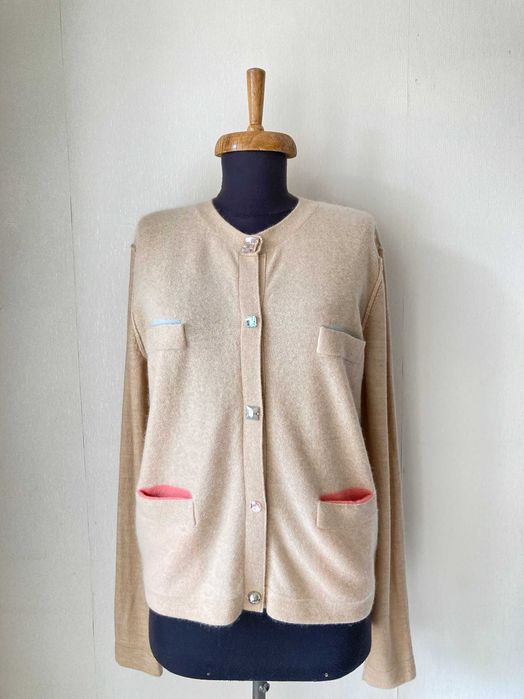 Sonia Rykiel Cashmere Wool женска кашмирена жилетка кашмир и вълна L