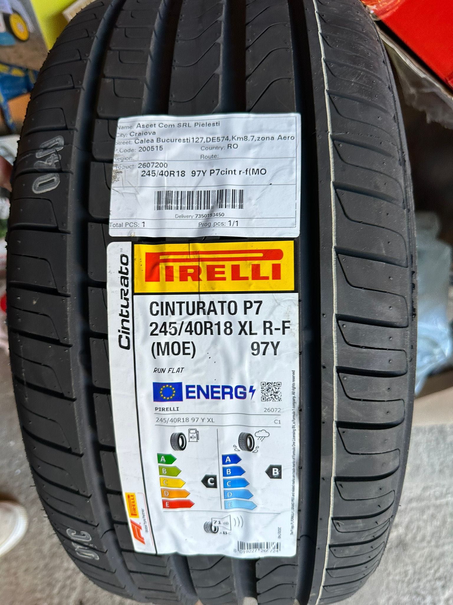 Vand Cauciuc Cinturato P7 245/40 R18 nou + Janta AMG noua