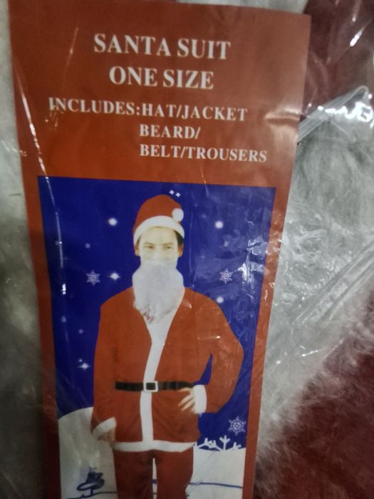 Costum Mos Crăciun 5 piese/set , pt adult, nou în tipla,mărime  în Fot