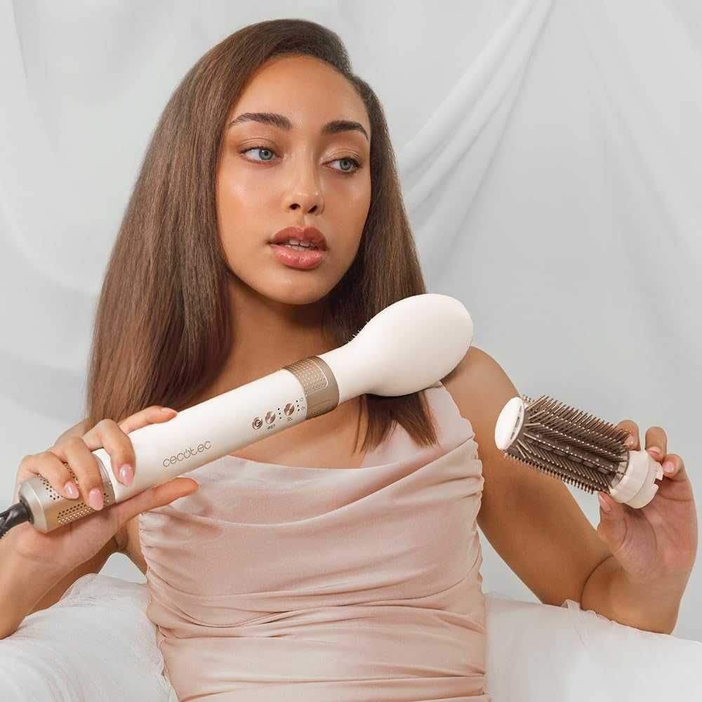 Четка с горещ въздух Cecotec CeramicCare, 12 приставки, AirGlam 1400W