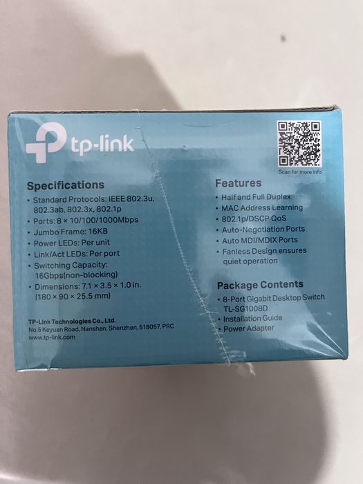 Switch TP-Link TL-SG1008D 8 Porturi Gigabit NOU, sigilat