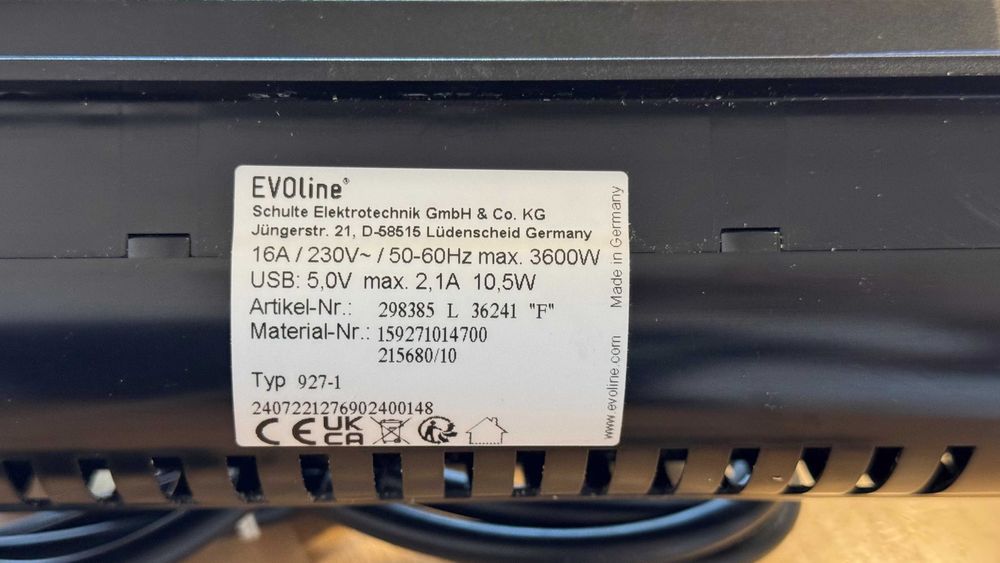 Vand priza pentru blat EVOline tip 927-1 cu 2 prize si USB-C