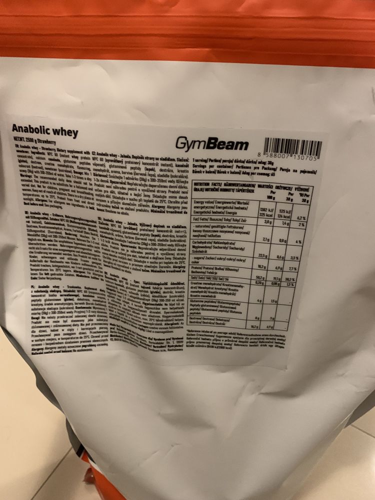 Supliment Anabolic whey  Gymbeam 2.5kg