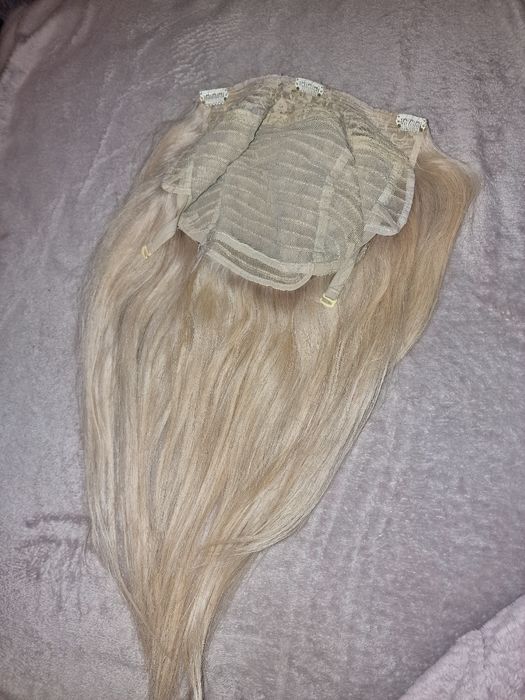 Semiperuca blond platinat par natural 57cm