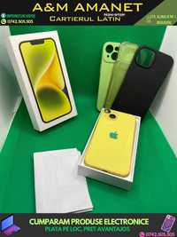 iPhone 14, 128GB, Yellow, 93% Baterie, Factură+Garanție (A&M Amanet)