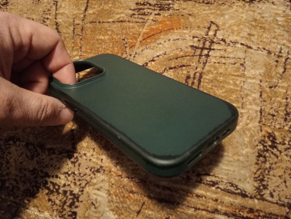 Husa Apple leather case originala pentru iPhone 14 pro preț fix