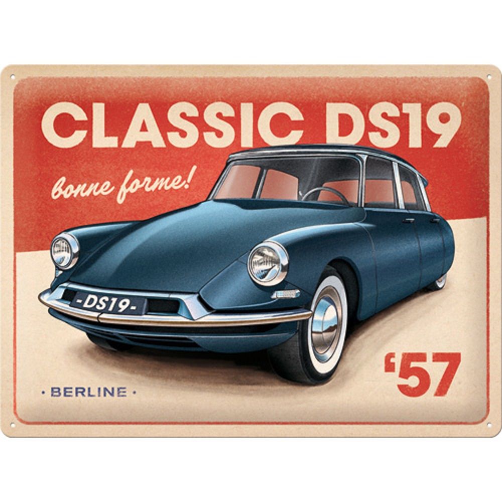 Placa decor 30x40 Citroen DS Classic DS19 Berline