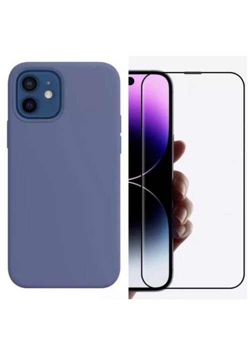 iPHONE 14/15/16e/17/PRO/MAX/PLUS/AIR Husa Alcantara + Folie Sticla HD