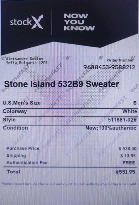 Stone Island 532B9 Бял Суитшърт – Оригинален (чисто нов)